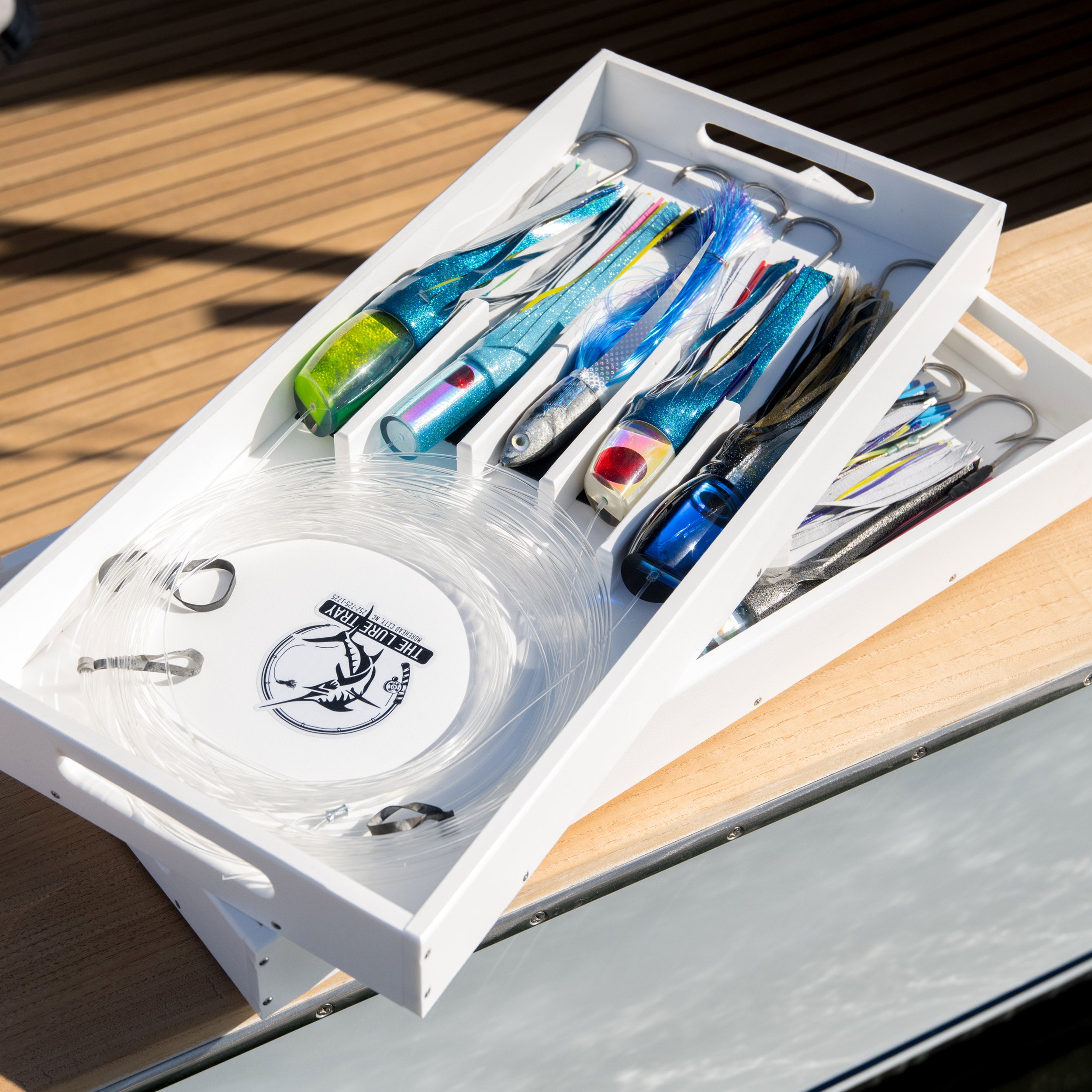 The Lure Tray lure organizer box for big game fishing.